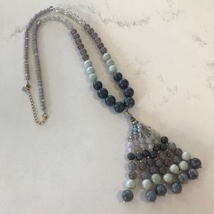Anthropologie | Beaded Tassel Necklace